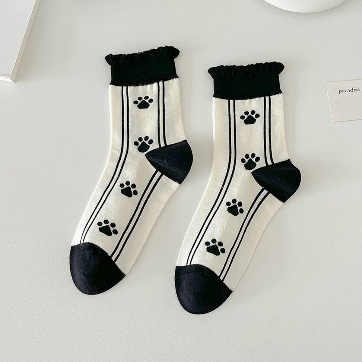 CUTE CARTOON PATTERN PURE COTTON MID-CALF SOCKS