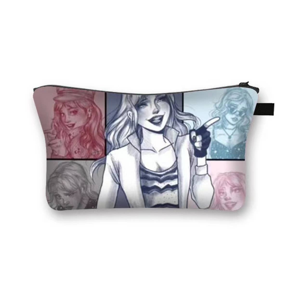 STYLISH PATTERNED WATERPROOF LINEN COSMETIC BAG_CWAB2257