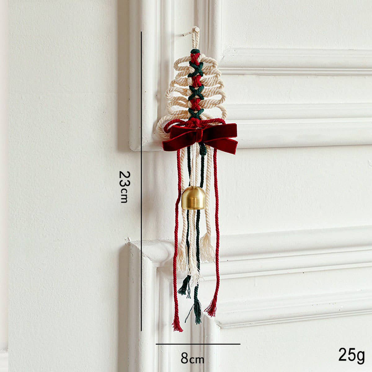 Colorful Woven Bell Christmas Door Wall Hanging