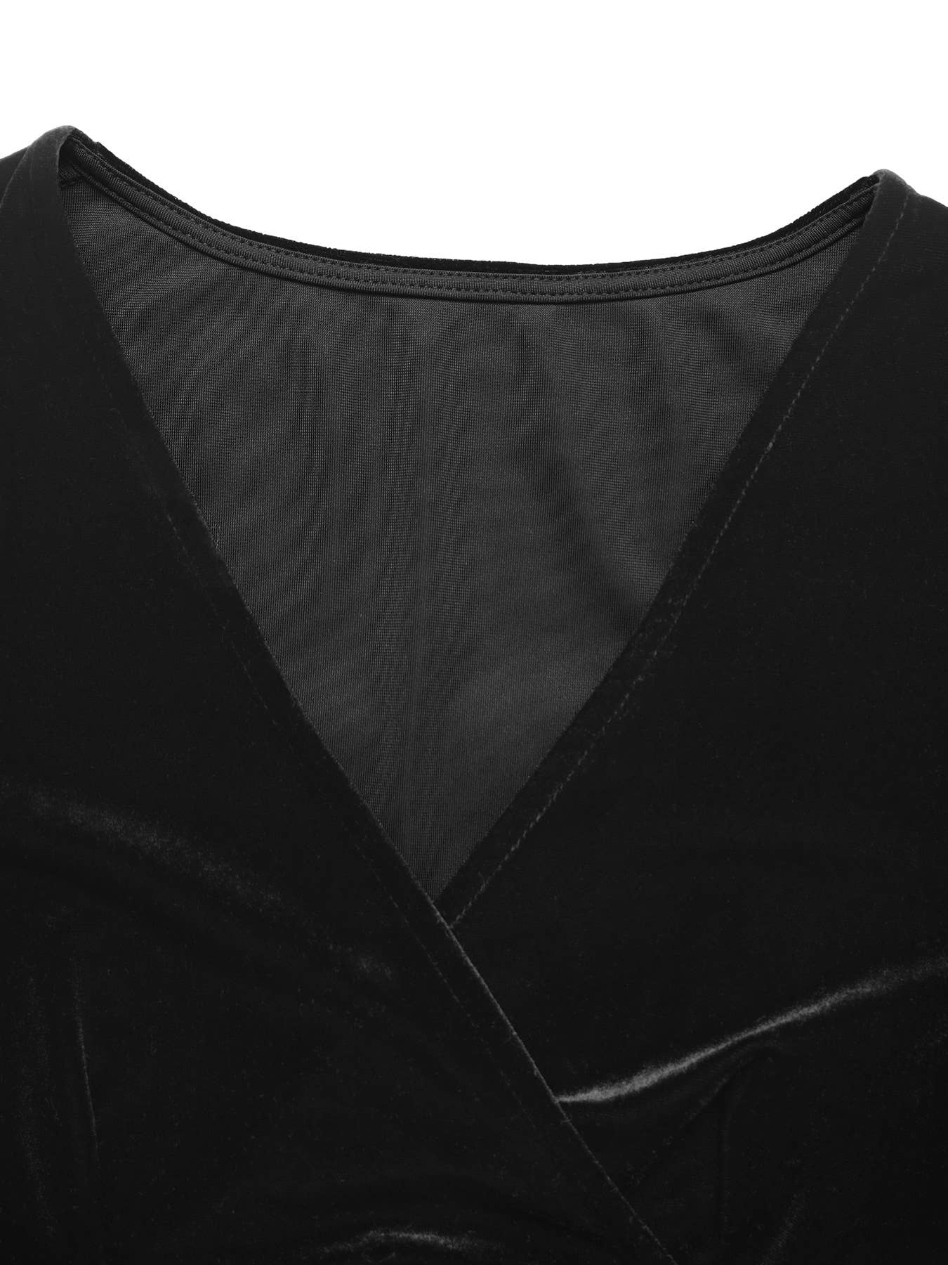 Wrap hip irregular split medium length dress