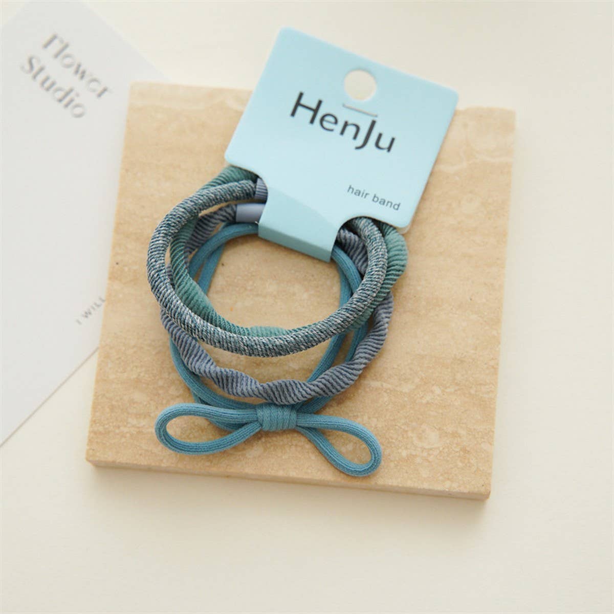 4 PIECES OF CANDY-COLORED SIMPLE HAIR TIES_CWAHA1130