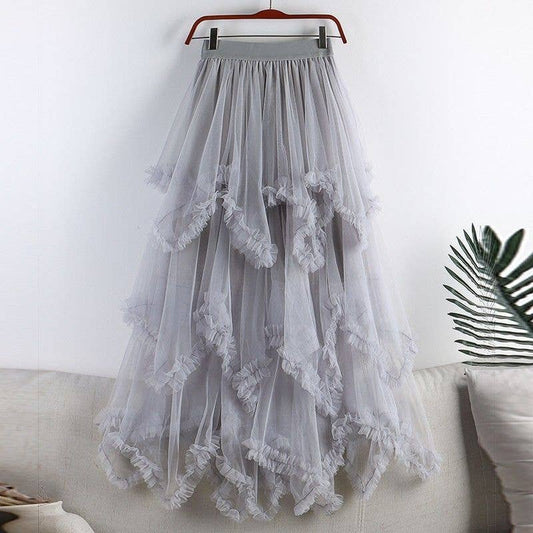 CWBSS0460_LAYERED ORGANZA TIERED MAXI CAKE SKIRT
