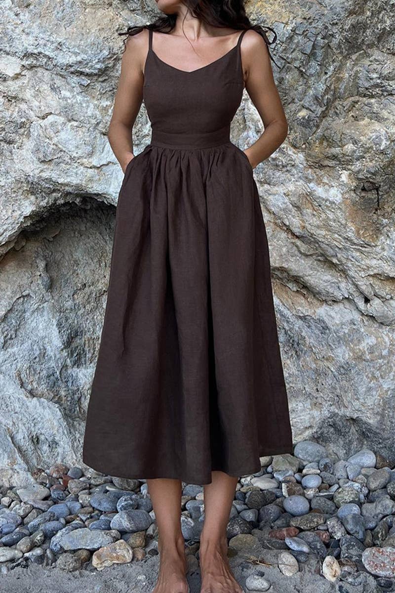 CWDMD5470_NEW ELEGANT SEXY HALTER BACK SUSPENDER DRESS