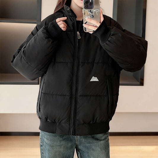 Short, loose and thick warm jacket, bread coat