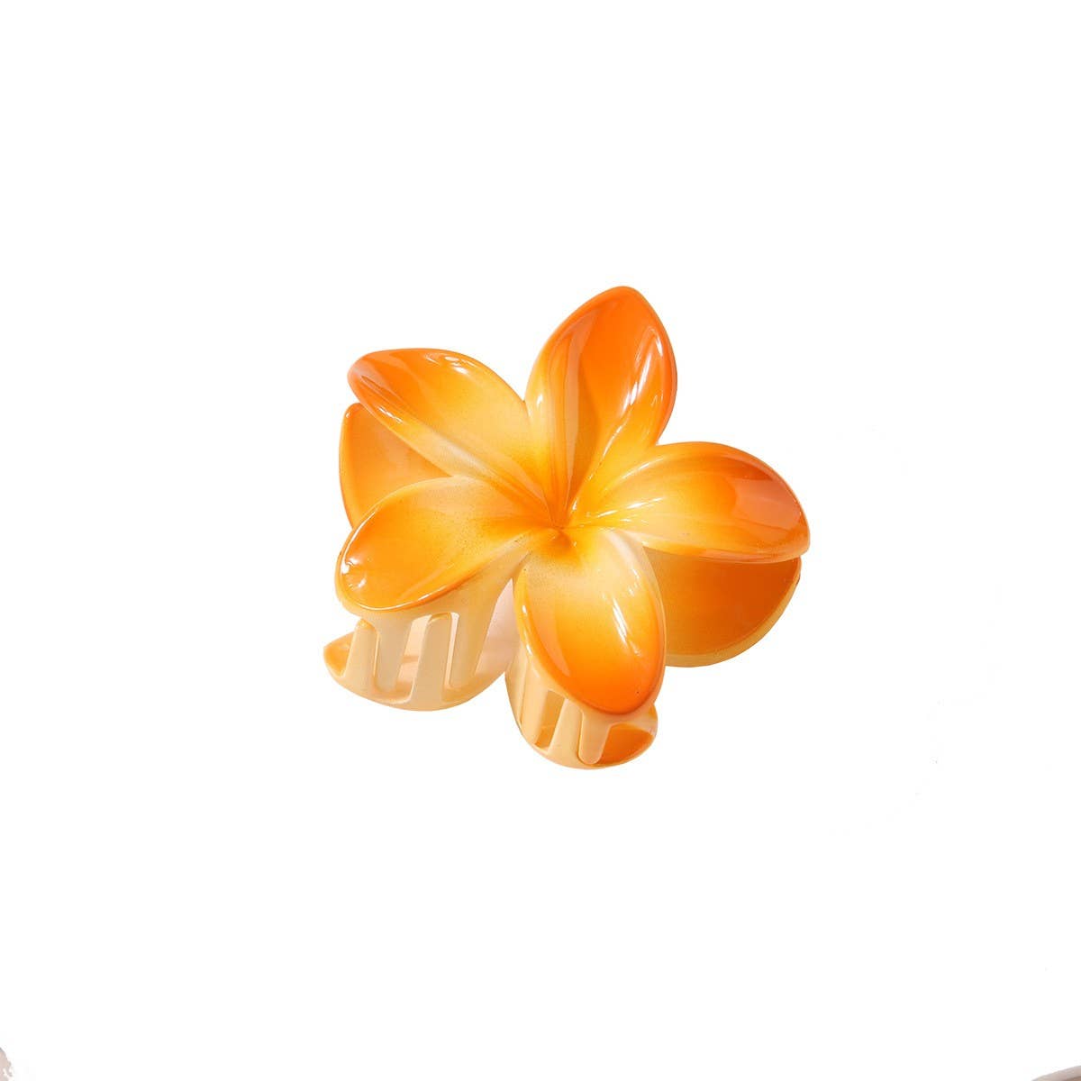 Gradient Flower Hair Claw - Plumeria Beach Clip