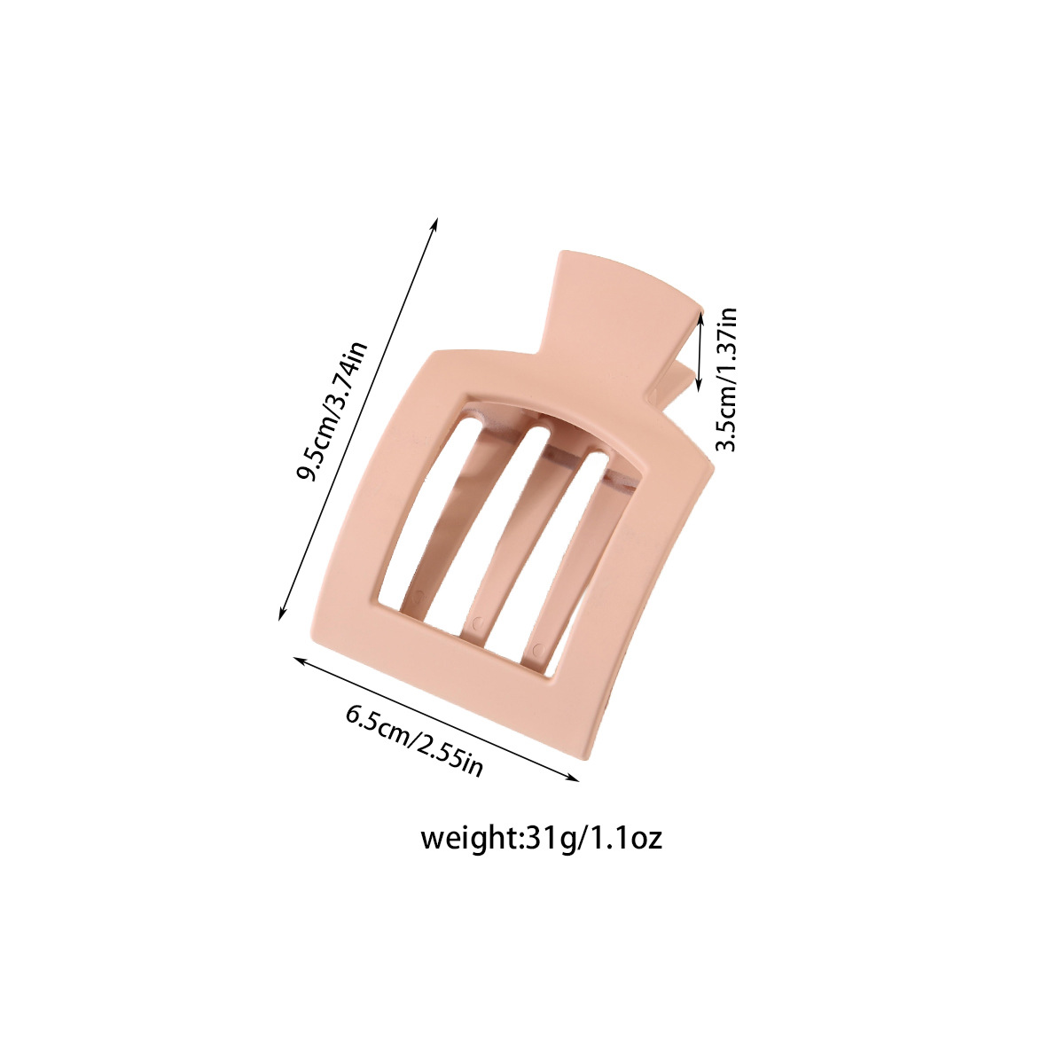 PC Square Hair Clip ??Elegant Updo Claw_CWAHA6517