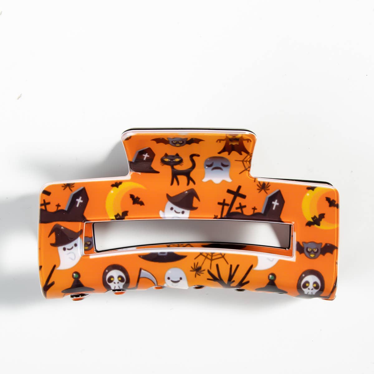 Halloween Spiderweb Hair Claw - Ghost Pumpkin Clip_CWAHA1447