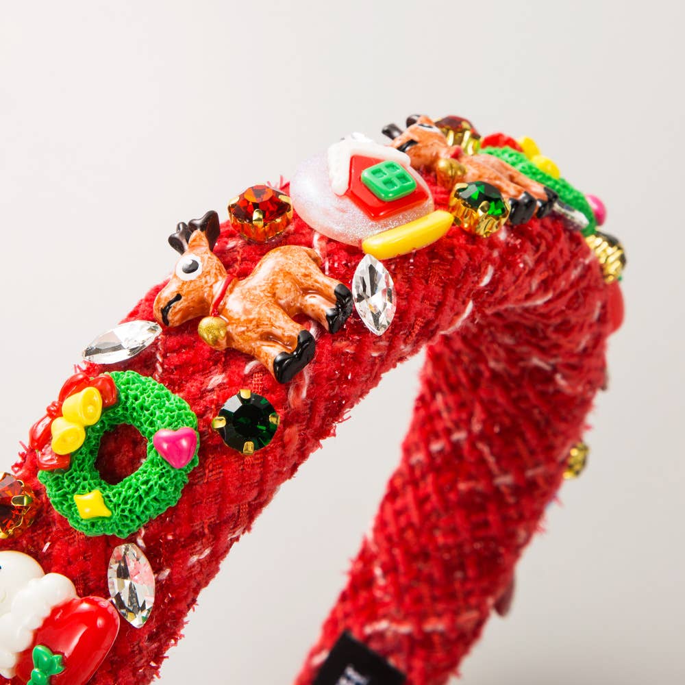 CHRISTMAS DAY HEADBAND ELK SNOWMAN SNOWFLAKE