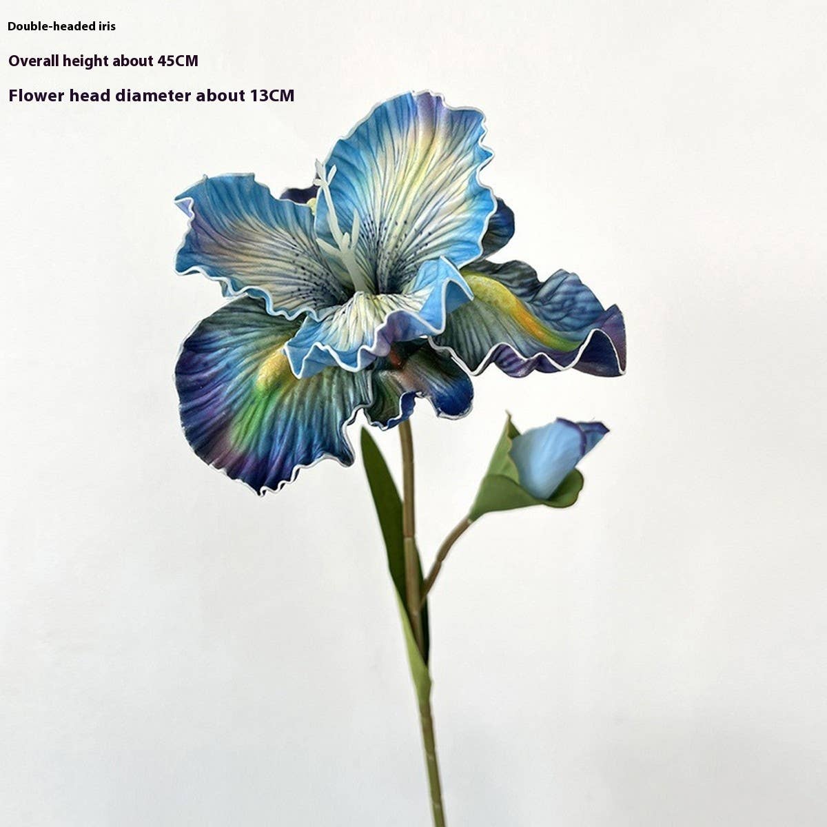 Vintage 2-Head Alice Iris Artificial Flower