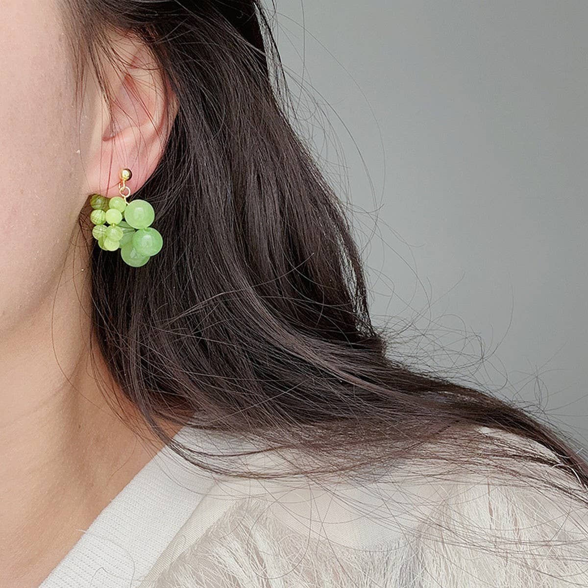 SALTY OR SWEET FLESHY GRAPE BOBO EARRINGS