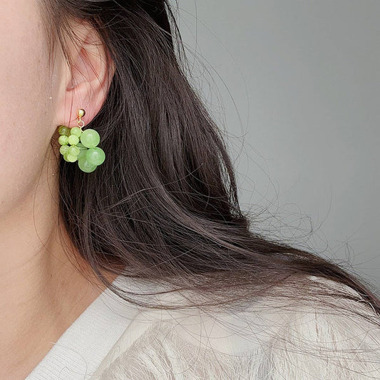 SALTY OR SWEET FLESHY GRAPE BOBO EARRINGS