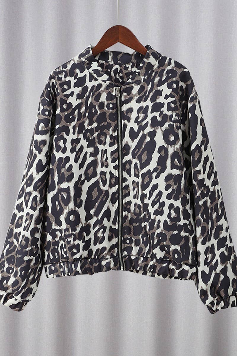CWOCO0971_LEOPARD PRINT LOOSE CASUAL JACKET