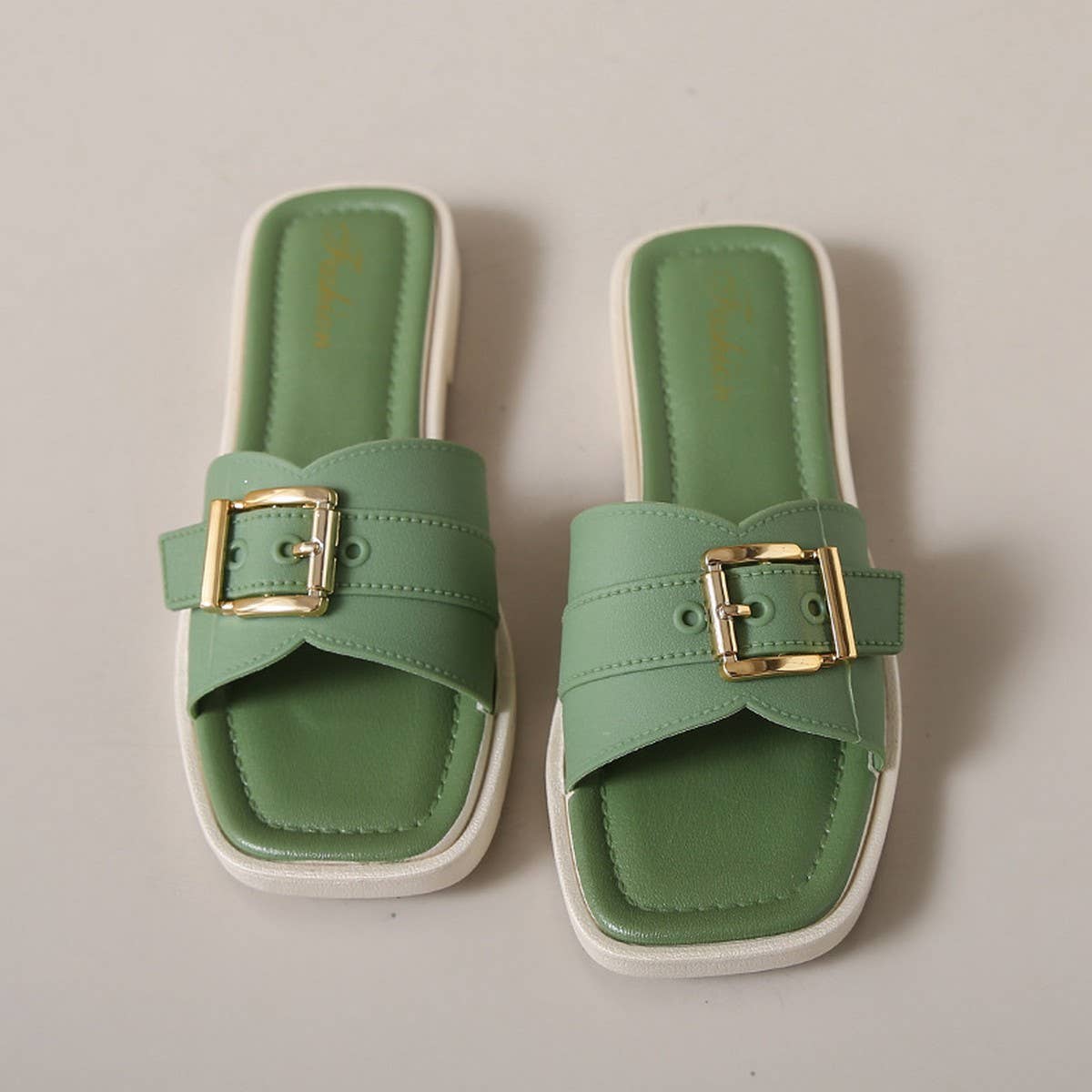 ADJUSTABLE BUCKLED SANDALS SLIPPERS_CWSHS0674