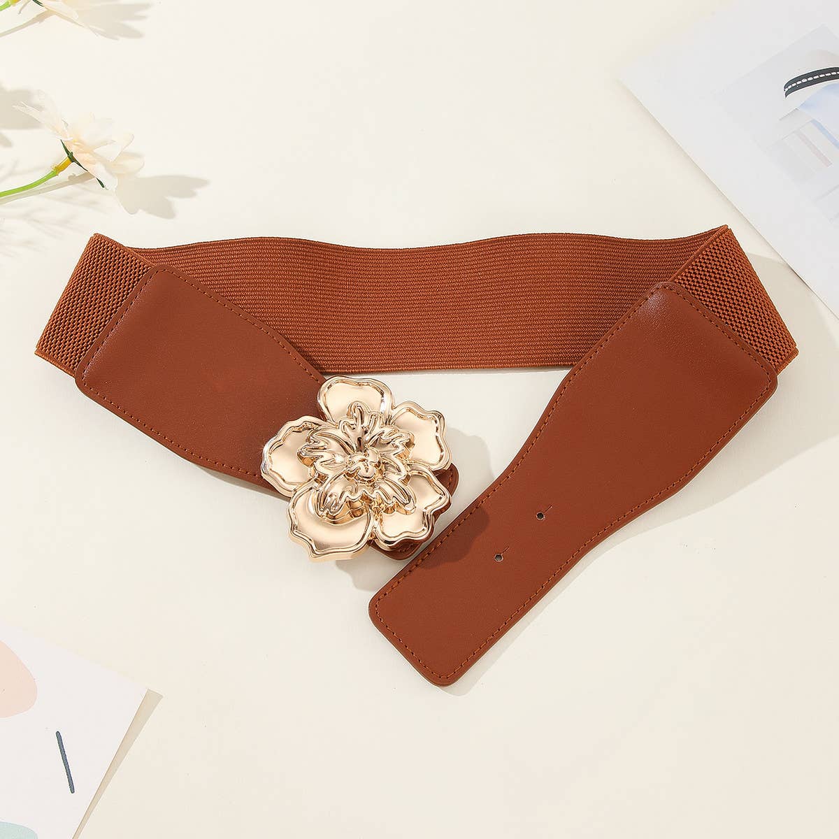 WOMEN THREE-DIMENSIONAL FLOWER WAIST BELT_CWABE0229