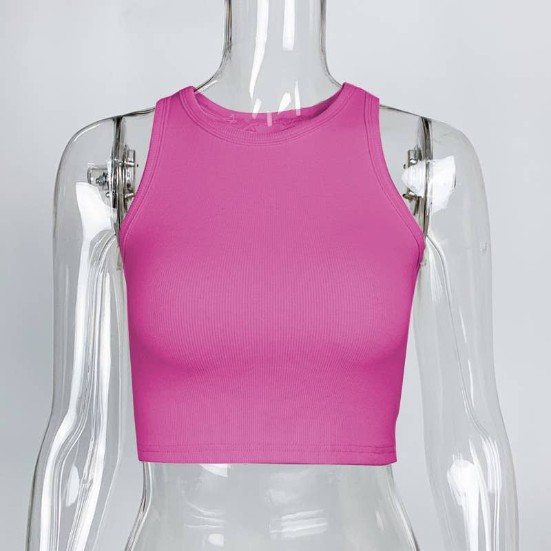 Sport short crop sleeveless top
