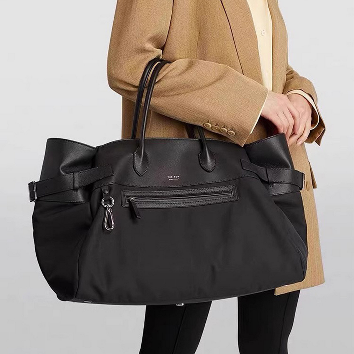 Nylon Patchwork Tote ??Elegant Commuter Bag_CWAB5339