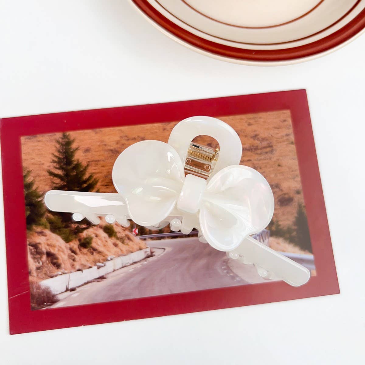 AESTHETIC AND HIGH-END SWEET BOW HAIRPIN_CWAHA1587