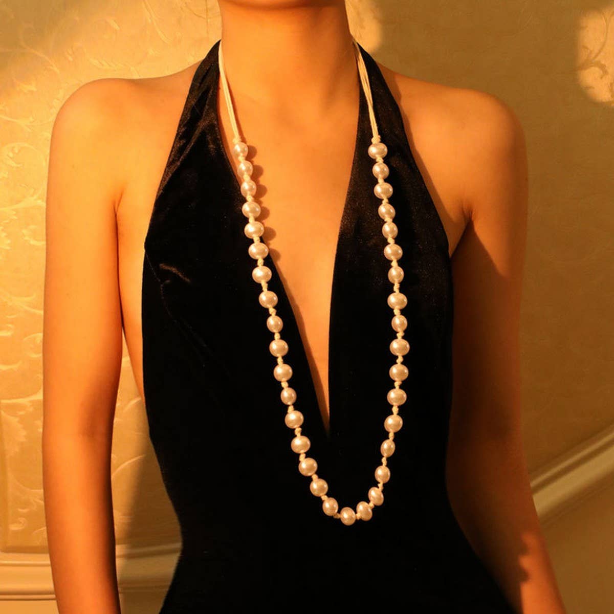 Boho Pearl Tassel Chain Belt for Women Dresses_CWMM6410