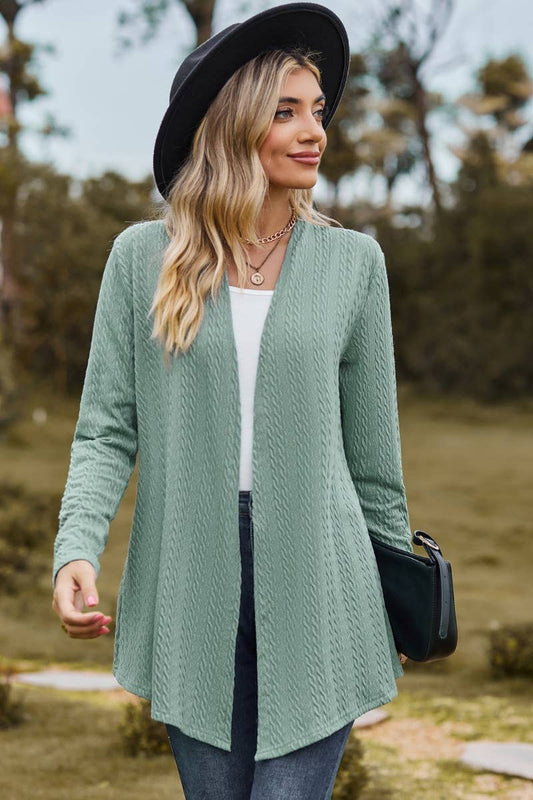 CWOCAL2127_SOLID COLOR BUTTON-DOWN LONG SLEEVE CARDIGAN