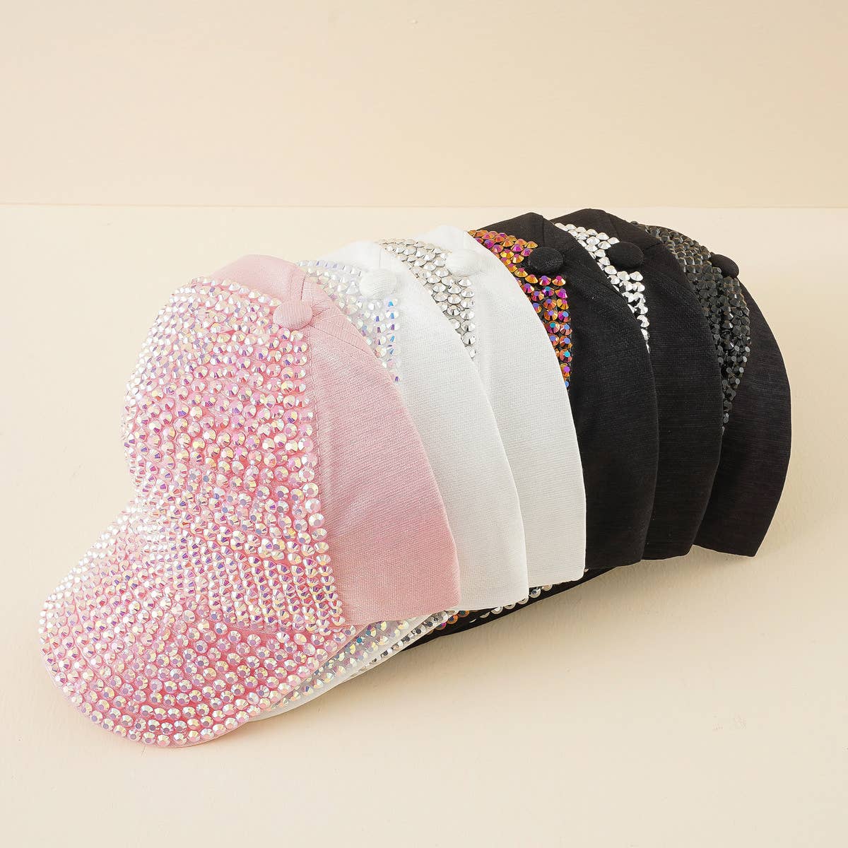 Rhinestone baseball cap, stylish and shiny CWAH1398