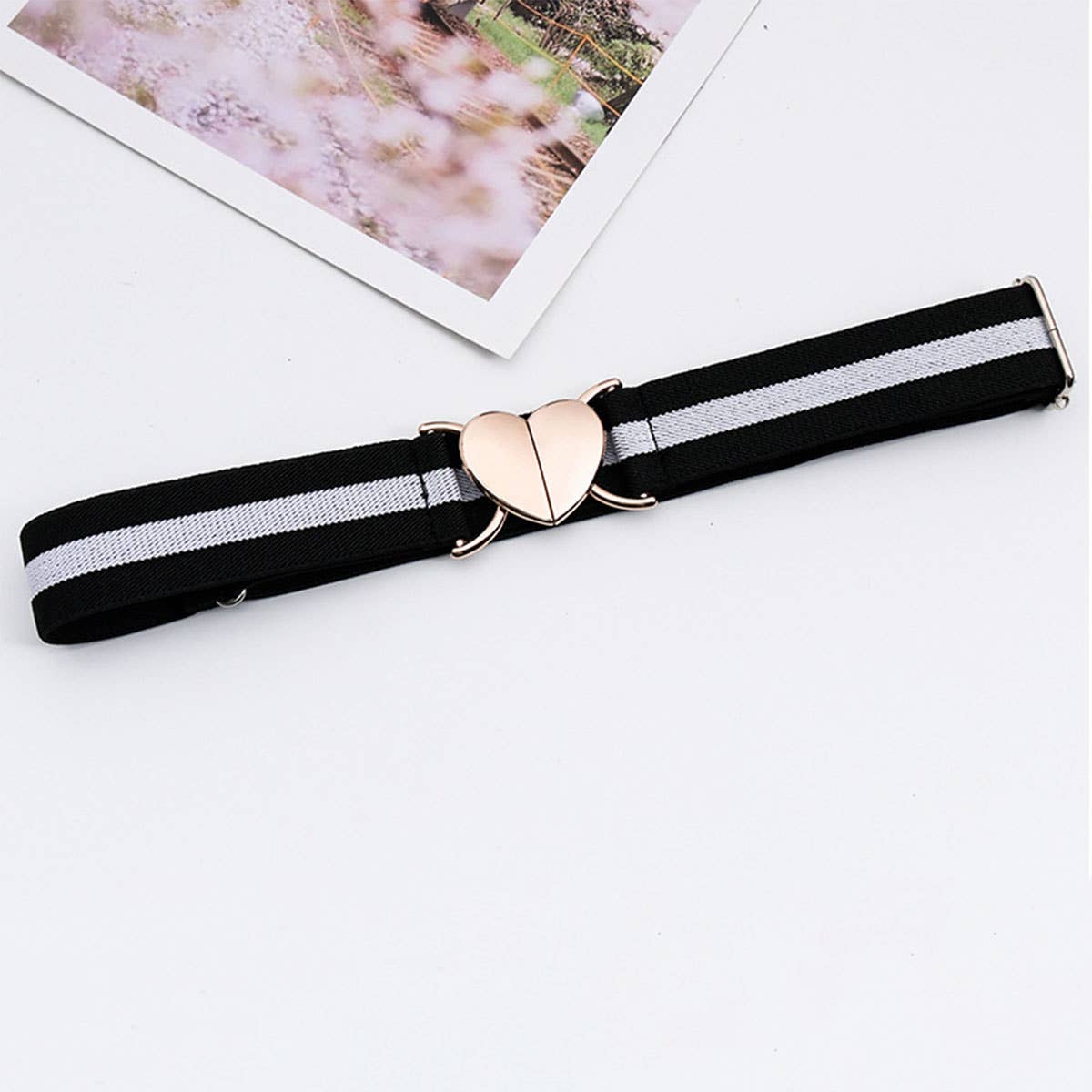 HEART HOOK ELASTIC ADJUSTABLE BRAIDED BELT_CWABE0679
