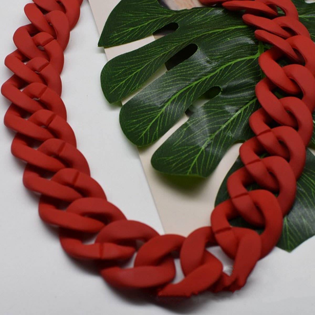 Matte Acrylic Resin Bag Chain -Textured Strap