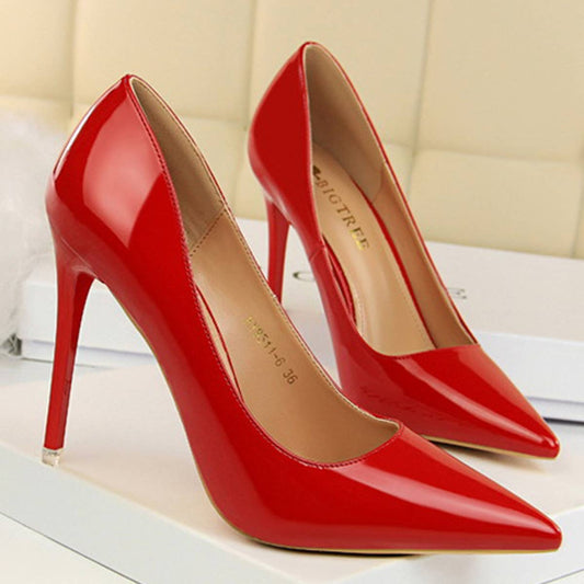 FASHIONABLE SHALLOW POINTED TOE HIGH HEELS