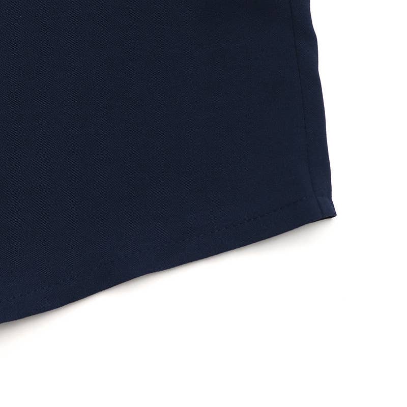 Solid-color lapel loose long-sleeved shirt