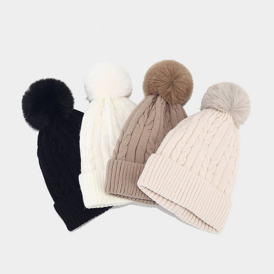 2024 NEW STYLE POM POM KNITTED HAT_CWAH1611
