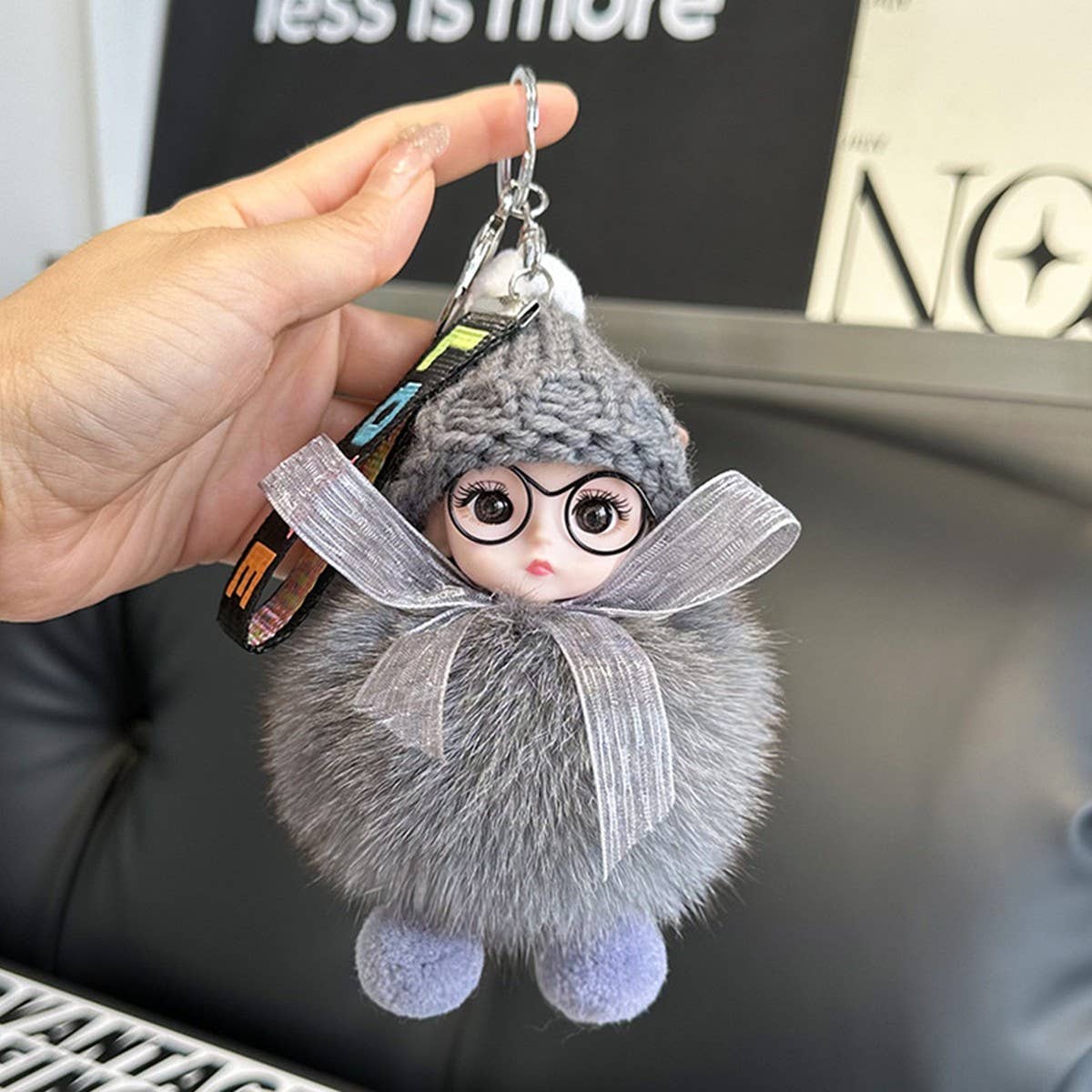 CUTE PLUSH DOLL CAR KEYCHAIN BAG PENDANT GIFT