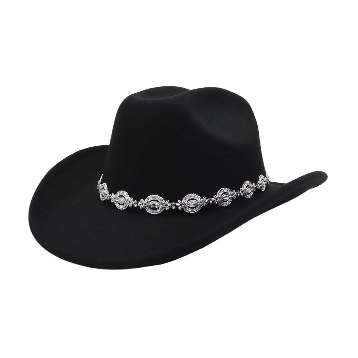 Men & Women Ethnic Wool Cowboy Fedora Jazz Hat_CWAH04459
