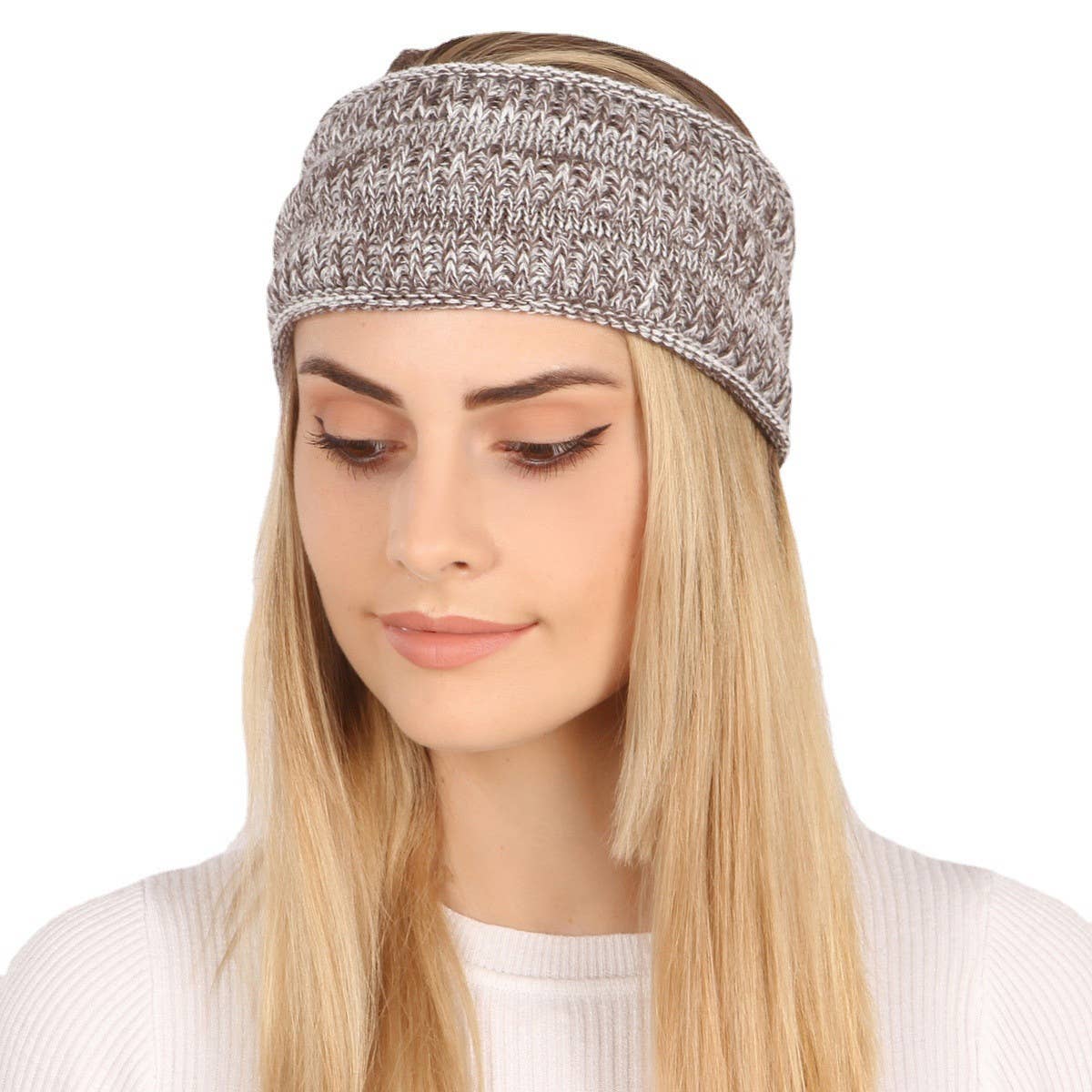 WOMEN SOLID COLOR CURLED HEADBAND