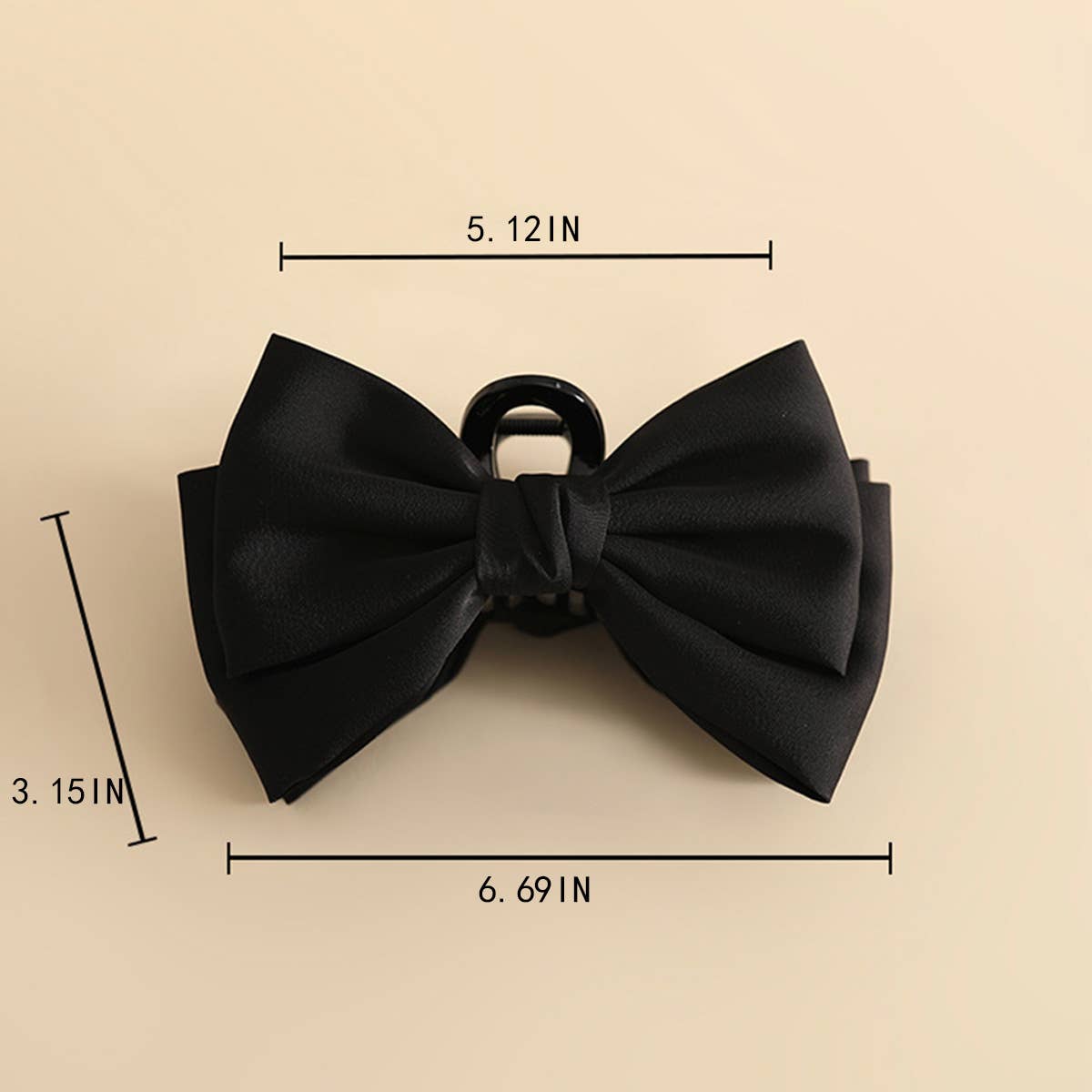 DOUBLE-SIDED BOW LARGE HIGH-END SHARK HAIRPIN