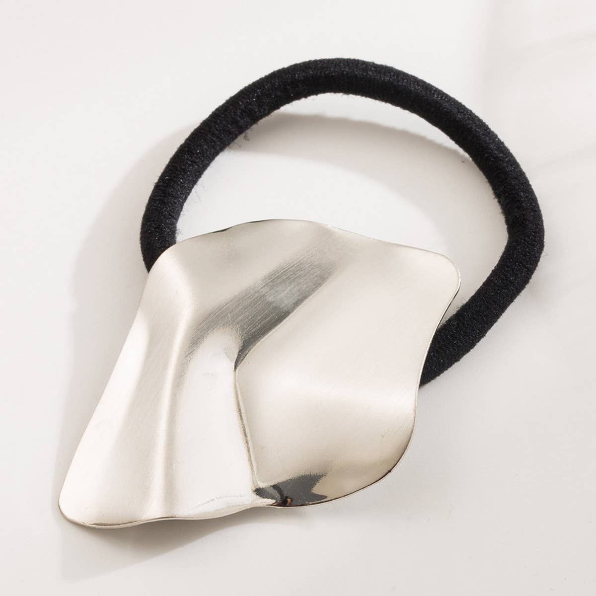 Minimalist Metallic Square Elastic Hair Tie