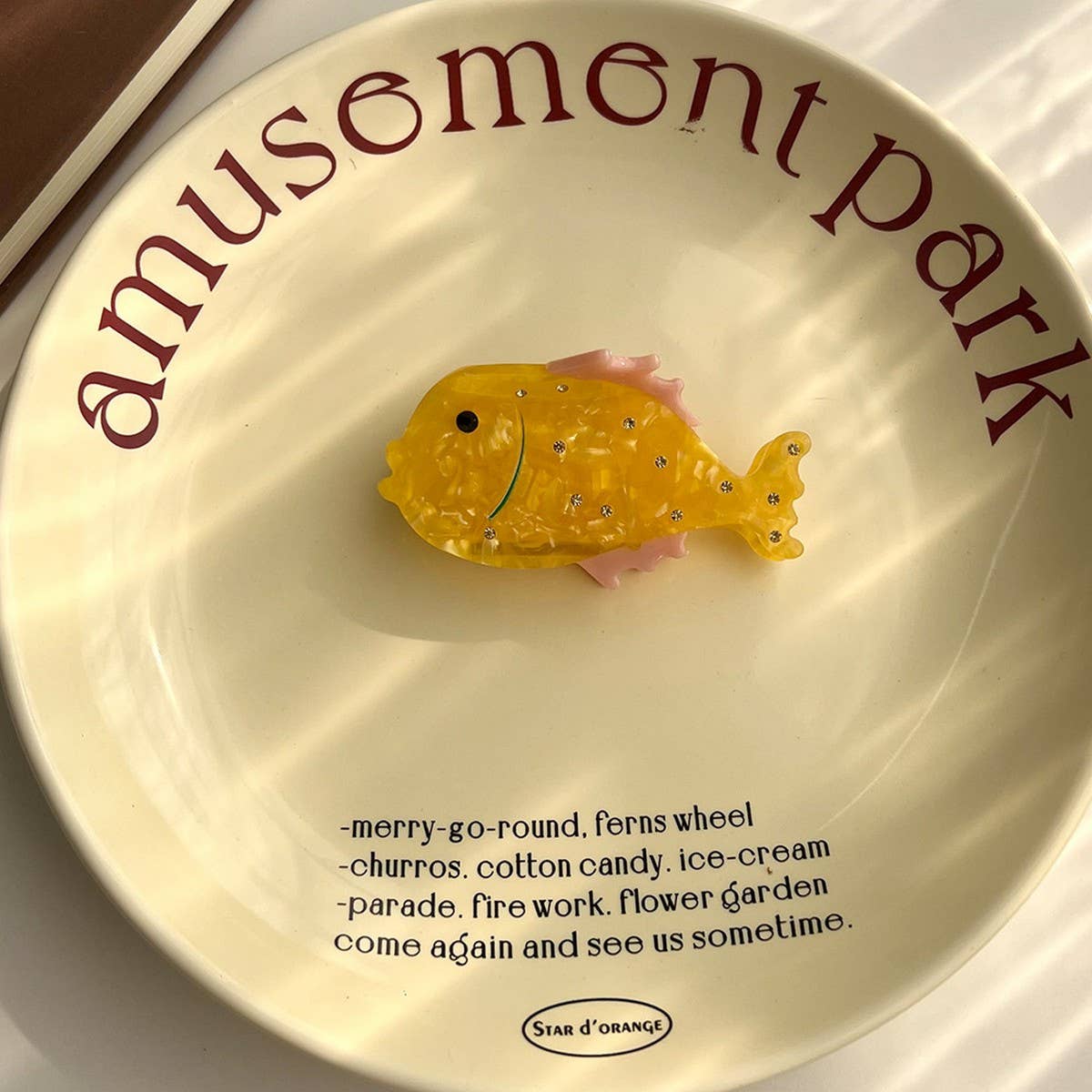 Pink Dolphin Acetate Hair Clip