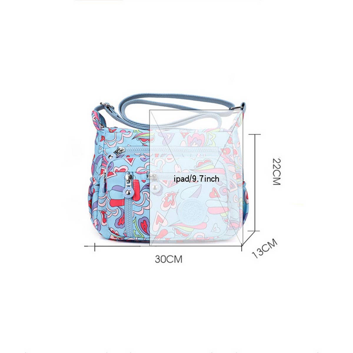 FASHION PRINTED NYLONCANVAS SHOULDER CROSSBODY BAG_CWASC1781
