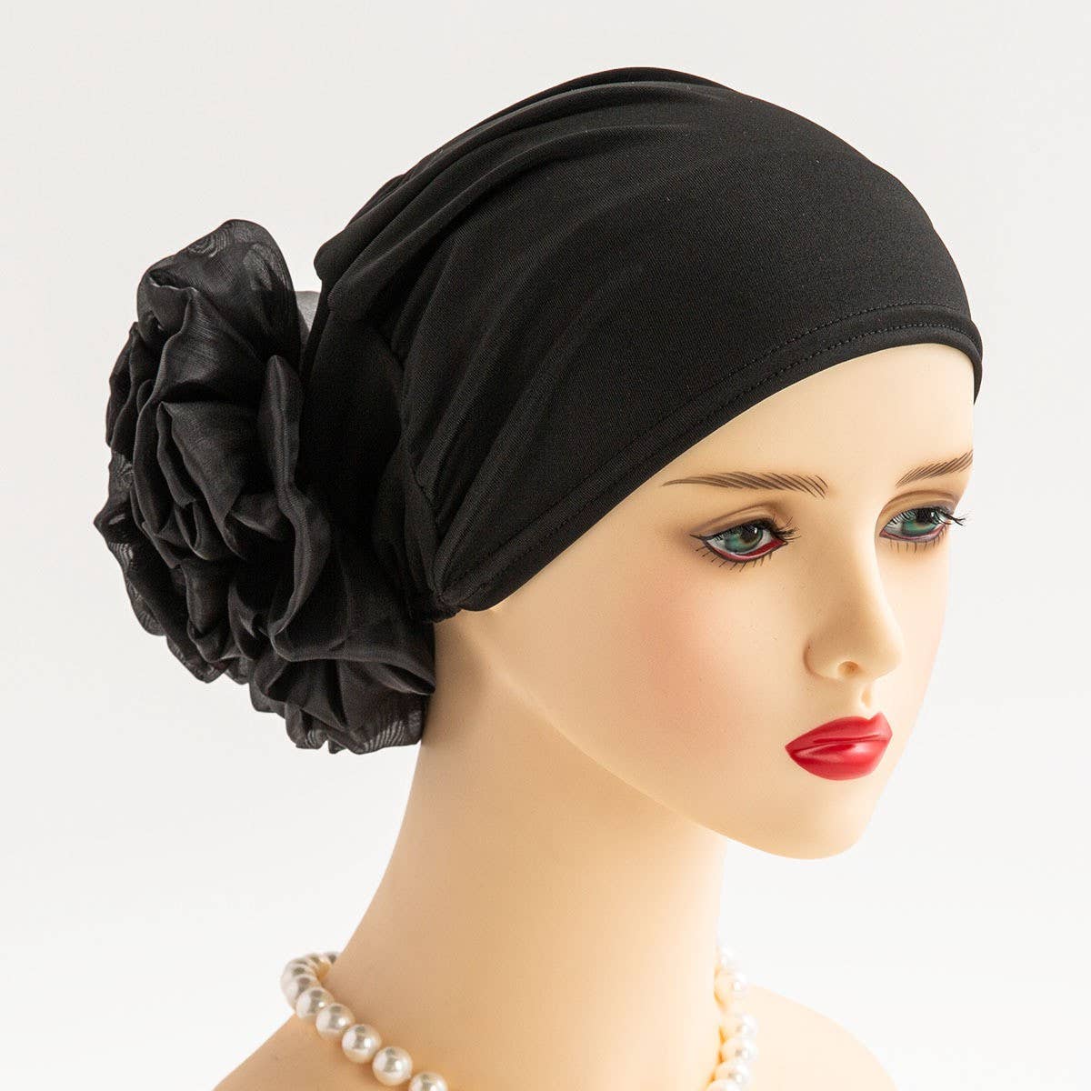 LADIES NEW STYLE HEADSCARF HAT WITH FLOWERS_CWASC2426