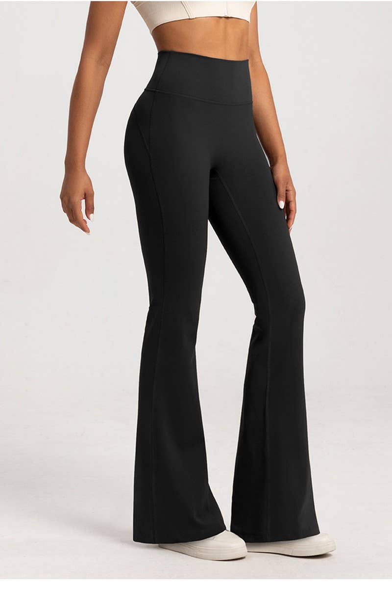 CWBLP1499_HIGH WAISTED SLIM FIT WIDE LEG SPORTS TROUSERS