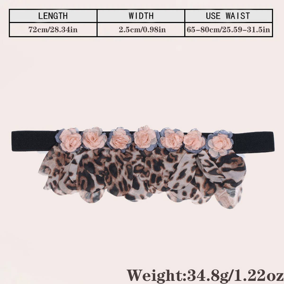 Floral Elastic Waist Belt for Women ?Handmade Chic
