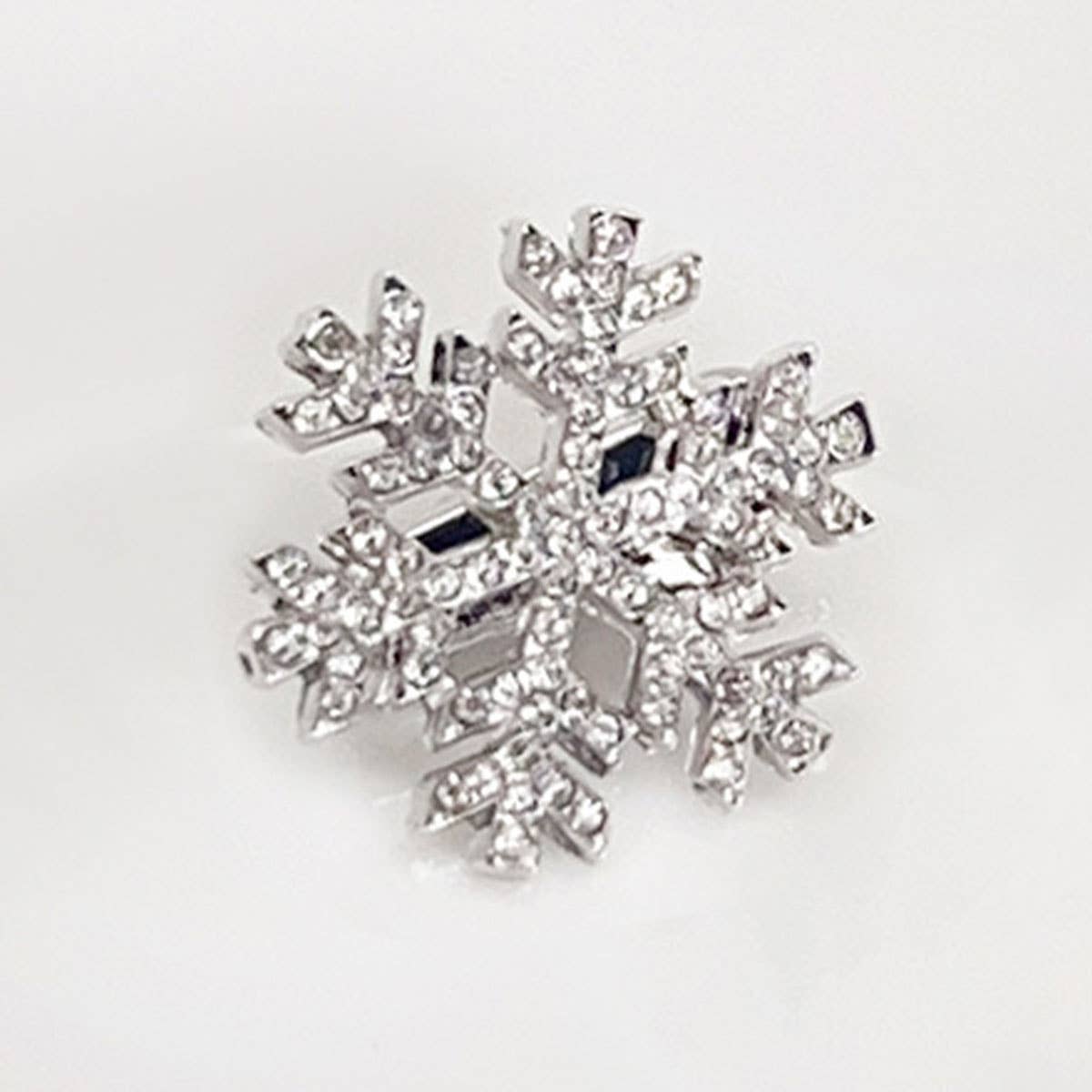 Fashionable rhinestone snowflake side hairpin