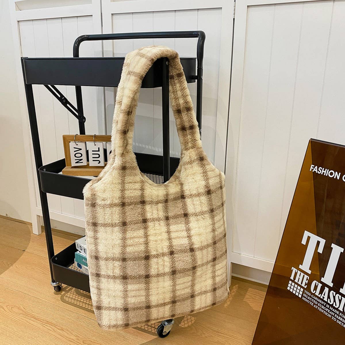 Fluffy Wool Tote Bag  Fashion Shoulder Bag_CUAB00581