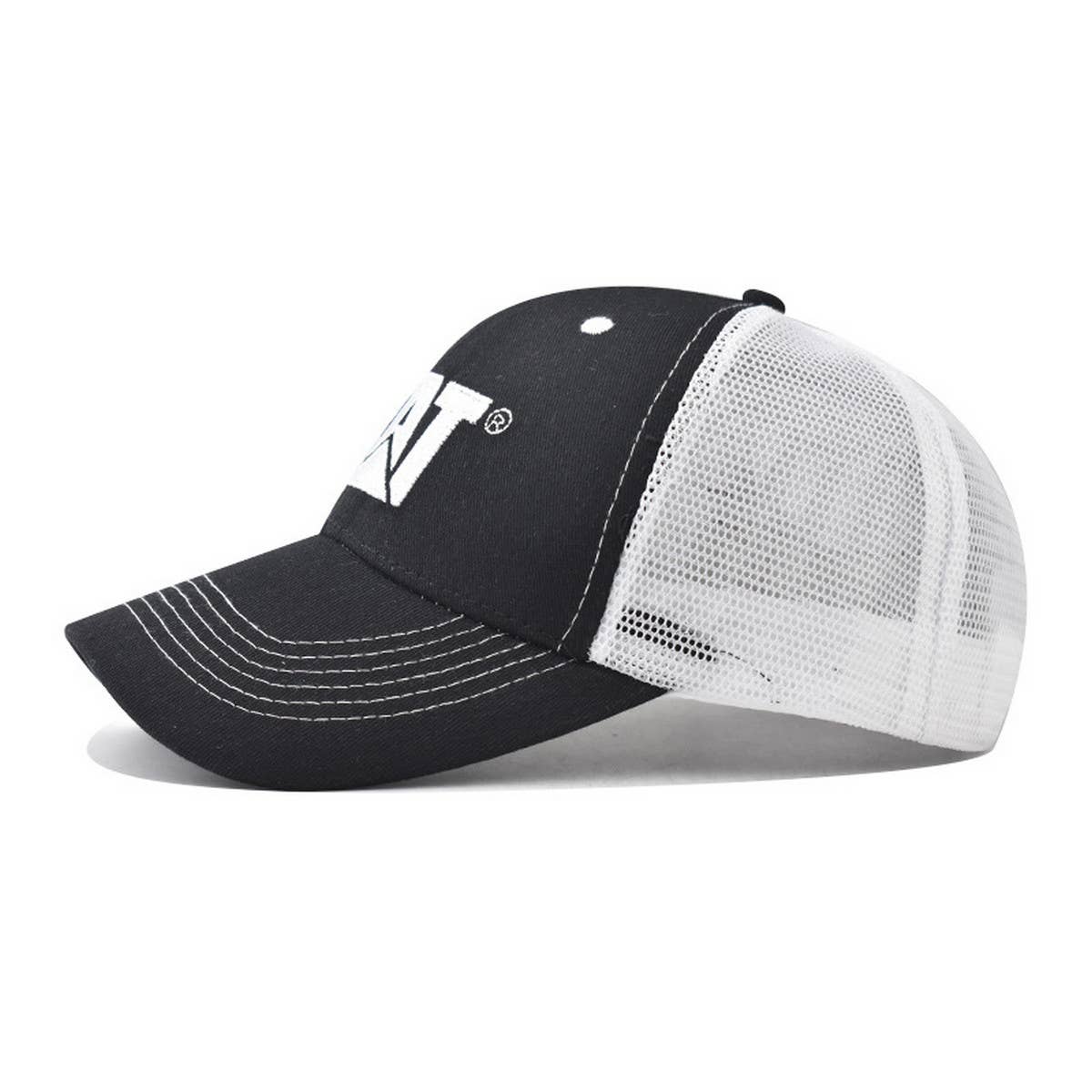 COTTON NEW CAT LETTER EMBROIDERED TRUCKER HAT_CWAH1366