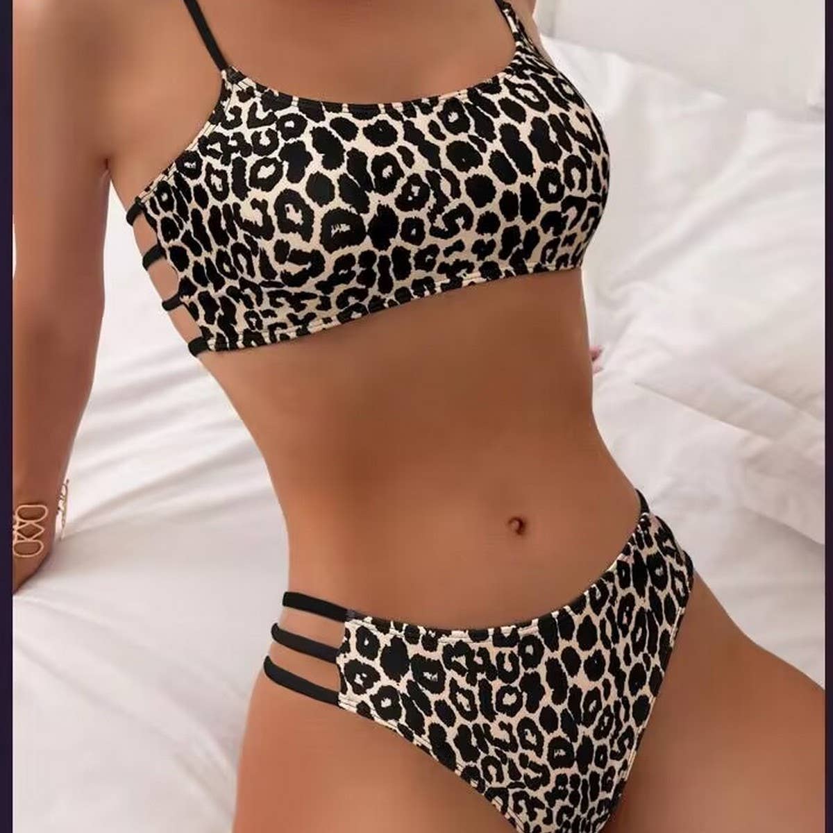 LEOPARD PRINT BIKINI SET - SEXY SWIMSUIT