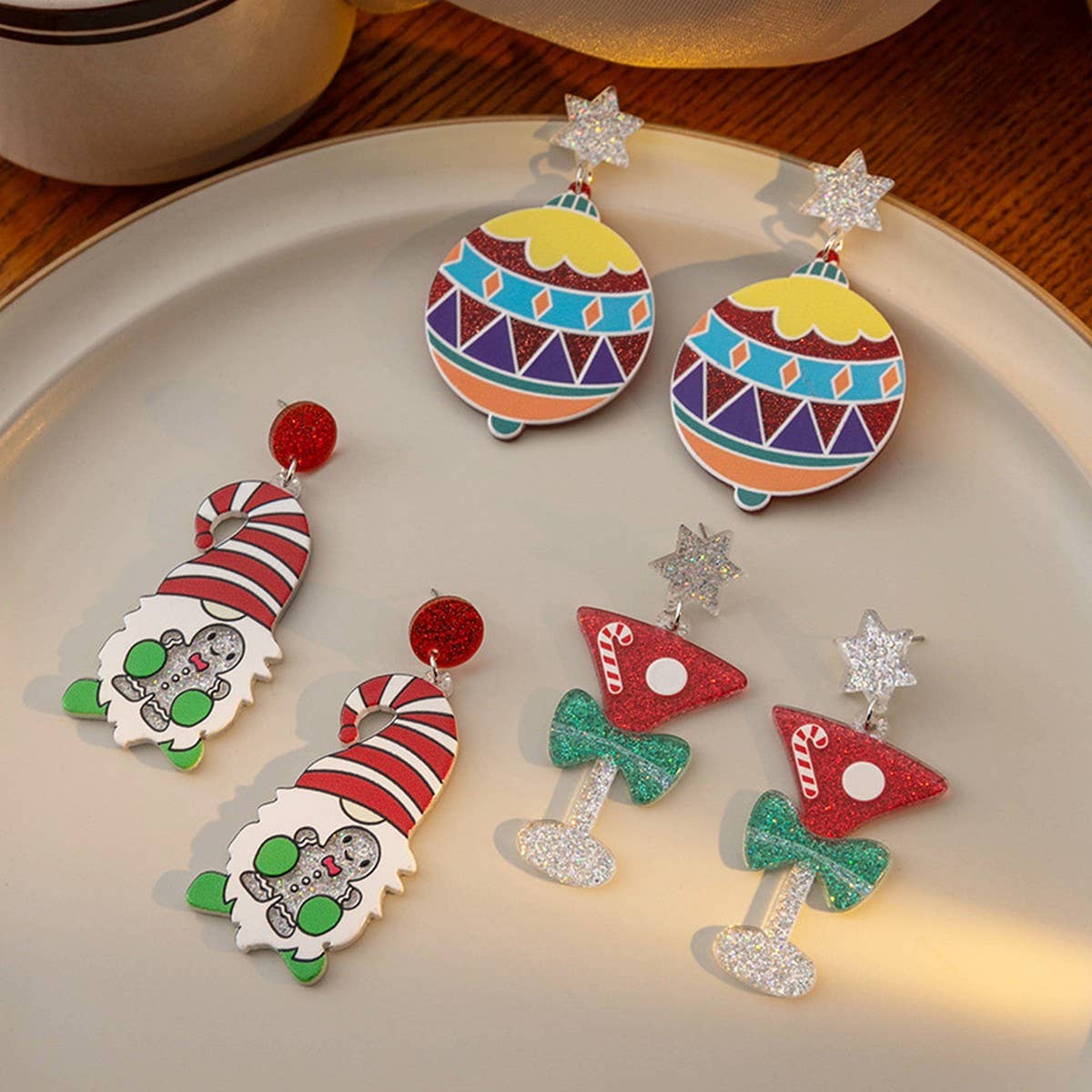 CHRISTMAS SIMPLE AND VERSATILE CARTOON EARRINGS