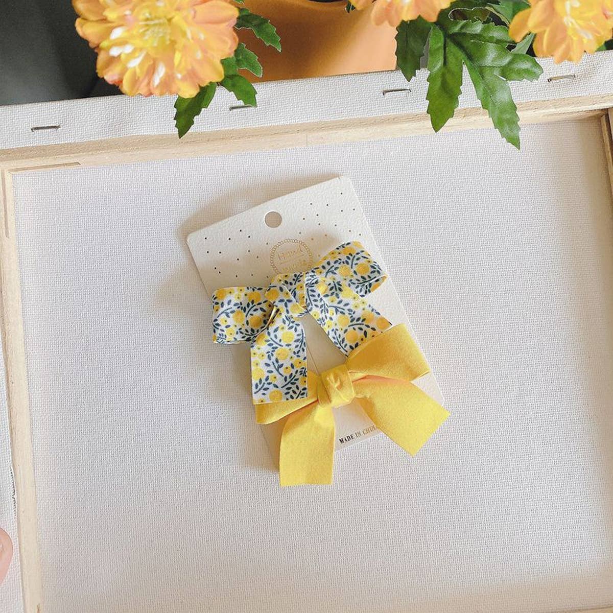 CHILDREN'S FRESH FLORAL BOW HAIRPIN