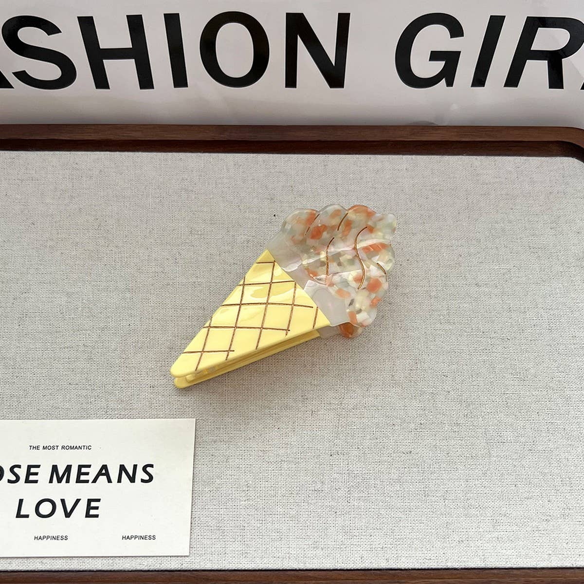 Ice Cream Macaron Acetate Hair Claw Clip