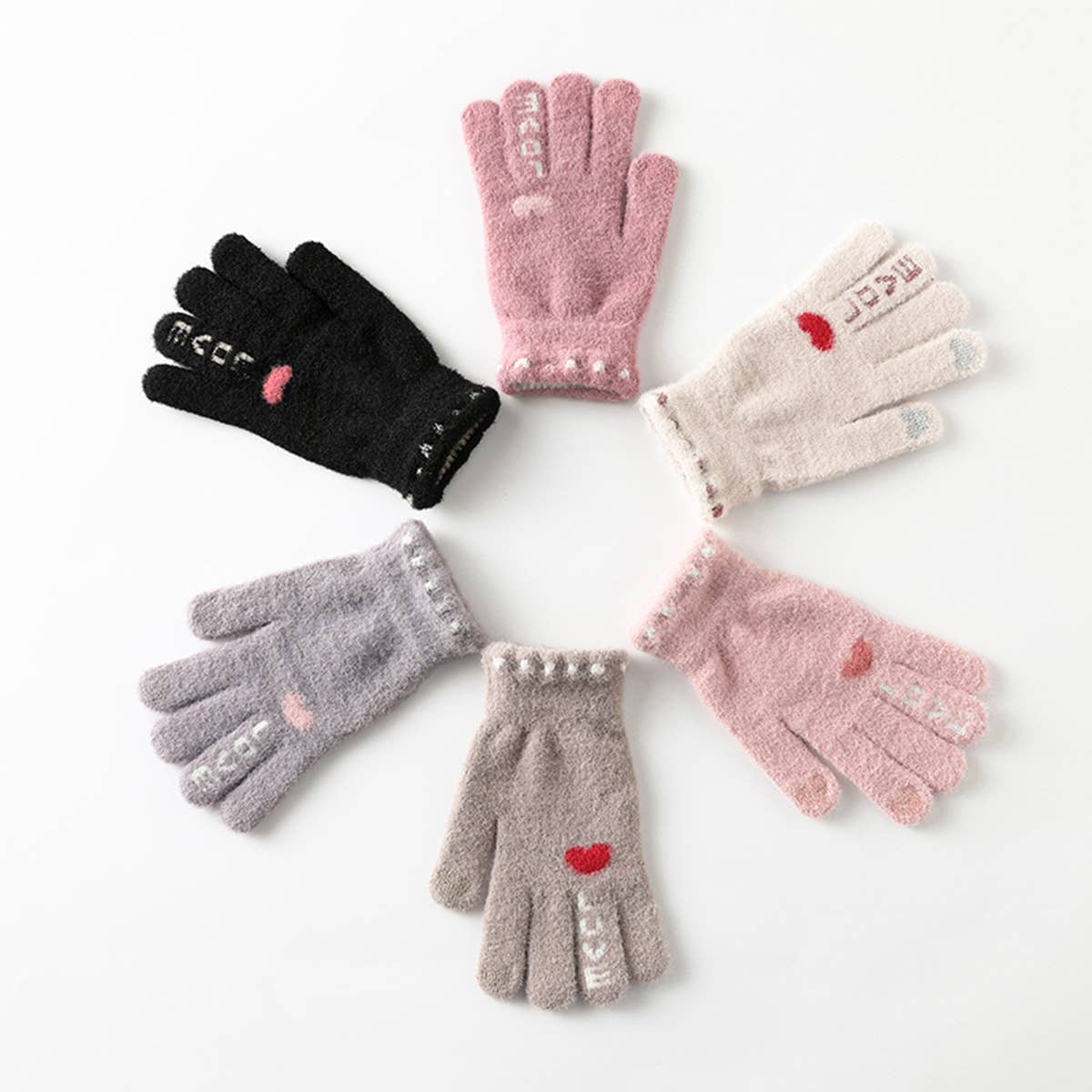 SKIN-FRIENDLY, WARM AND CUTE HEART-SHAPED GLOVES_CWMM1505