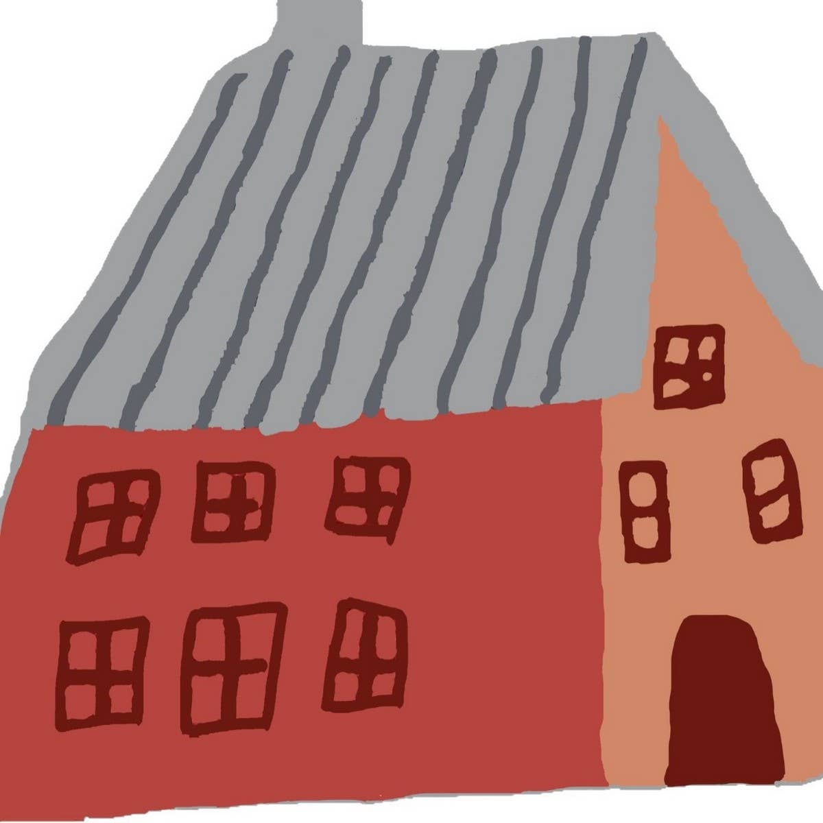 Cute House Plush Rug, Soft Mat for Kids' Bedroom