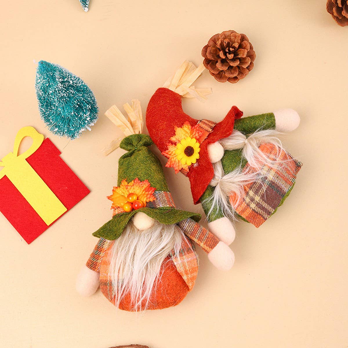 THANKSGIVING FACELESS OLD MAN DOLL ORNAMENTS