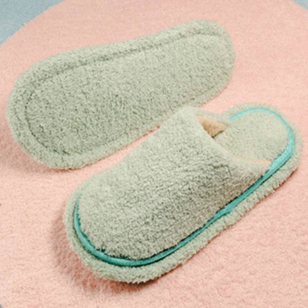 WARM MICROFIBER SLIPPERS FLOOR CLEANING MOP SHOE